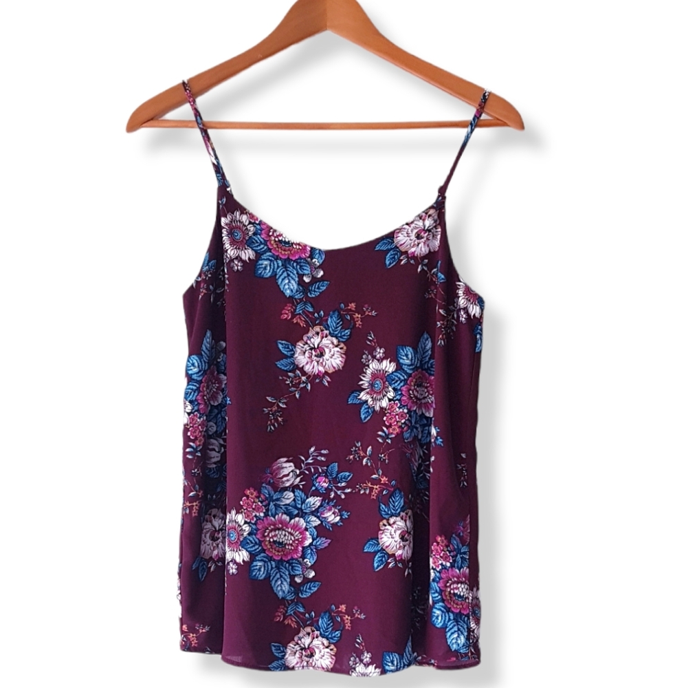 PINK REPUBLIC Plum Floral Cami Tank Top